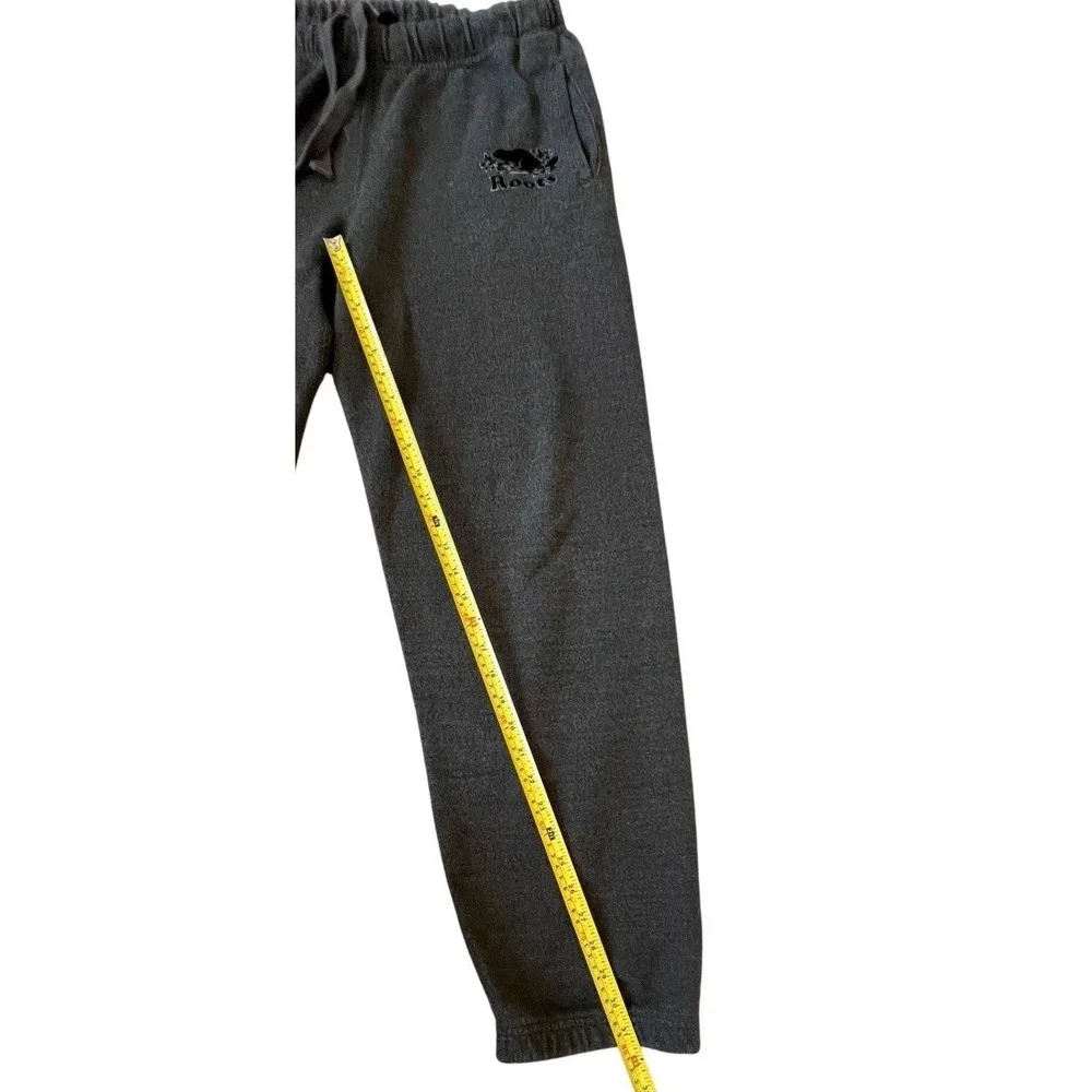 Roots Salt & Pepper Sweatpants Mens Large Charcoal Grey Heather Joggers Logo